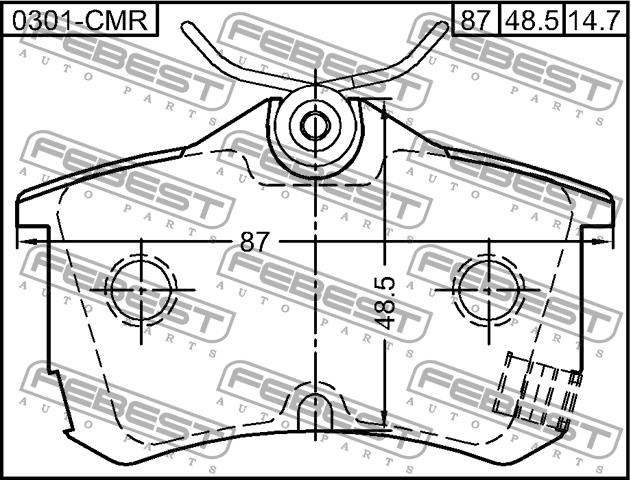 Febest 0301-CMR Brake Pad Set, disc brake 0301CMR: Buy near me in Poland at 2407.PL - Good price!