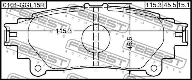 Febest 0101-GGL15R Rear disc brake pads, set 0101GGL15R: Buy near me in Poland at 2407.PL - Good price!