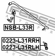 Łącznik stabilizatora tylnego lewy Febest 0223-L33RLH