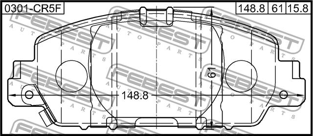 Febest 0301-CR5F Brake Pad Set, disc brake 0301CR5F: Buy near me in Poland at 2407.PL - Good price!