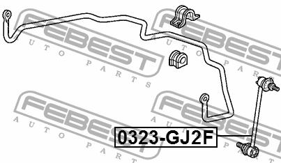 Front stabilizer bar Febest 0323-GJ2F