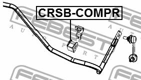 Tuleja stabilizatora tylnego Febest CRSB-COMPR