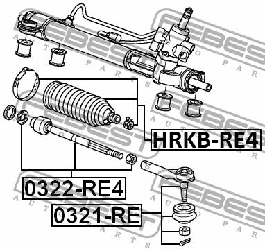 Steering rack boot Febest HRKB-RE4