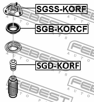 Front shock absorber bump Febest SGD-KORF