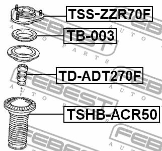 Front Shock Absorber Support Febest TSS-ZZR70F
