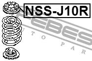 Miseczka sprężyny zawieszenia tylna Febest NSS-J10R