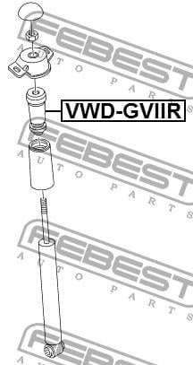 Rear shock absorber bump Febest VWD-GVIIR