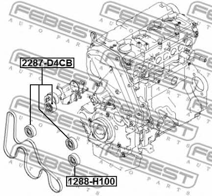 Febest DRIVE BELT IDLER – price 55 PLN