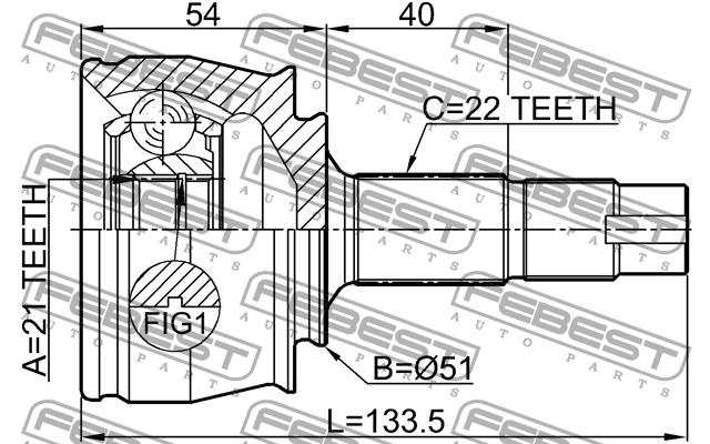 Febest CV joint – price 209 PLN