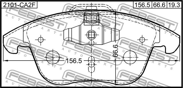 Febest 2101-CA2F Brake Pad Set, disc brake 2101CA2F: Buy near me in Poland at 2407.PL - Good price!