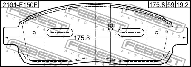 Febest 2101-F150F Brake Pad Set, disc brake 2101F150F: Buy near me in Poland at 2407.PL - Good price!