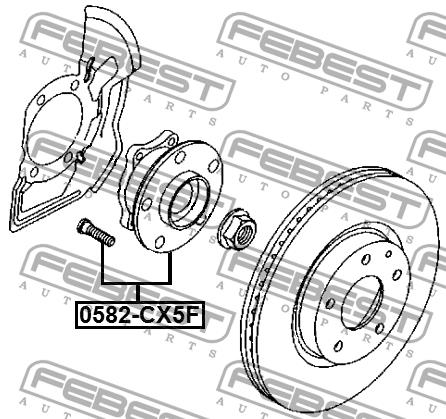 Febest Wheel hub with front bearing – price 340 PLN