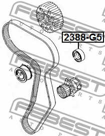 Tensioner pulley, timing belt Febest 2388-G5