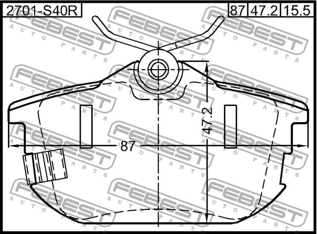 Febest 2701-S40R Brake Pad Set, disc brake 2701S40R: Buy near me in Poland at 2407.PL - Good price!