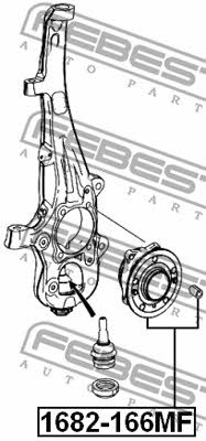 Febest Wheel hub front – price 381 PLN