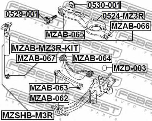 Eccentric bolt Febest 0529-001