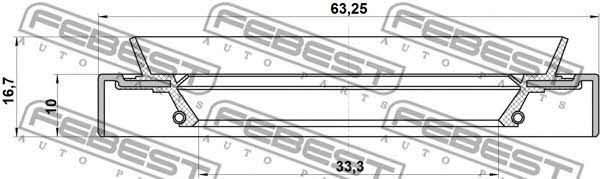 Febest Shaft Seal, differential – price 20 PLN