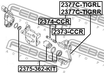 Febest Rear left caliper bracket – price 170 PLN