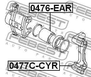 Febest Bracket rear brake caliper – price 128 PLN