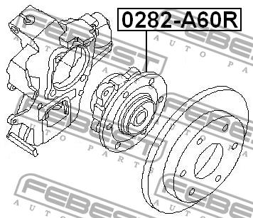 Ступица колеса с подшипником задняя Febest 0282-A60R