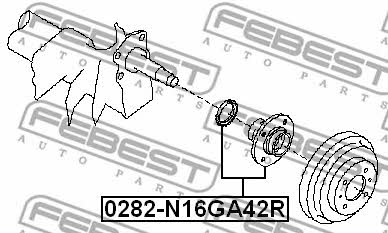 Radnabe hinten Febest 0282-N16GA42R