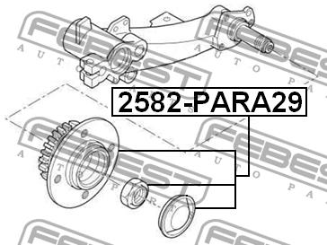 Ступица колеса с подшипником задняя Febest 2582-PARA29