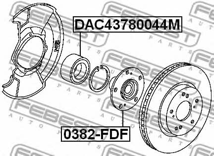 Febest Wheel hub front – price 131 PLN