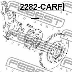 Febest Wheel hub with front bearing – price 394 PLN
