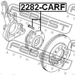 Wheel hub with front bearing Febest 2282-CARF