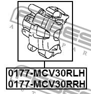 Febest Brake caliper rear right – price 324 PLN