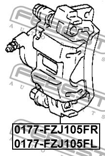 Febest Brake caliper rear left – price 337 PLN