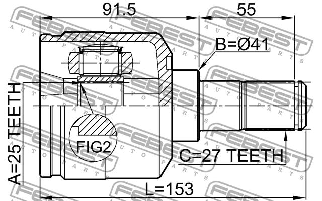 Febest CV joint – price 326 PLN