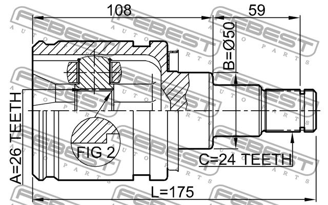 Febest CV joint – price 228 PLN