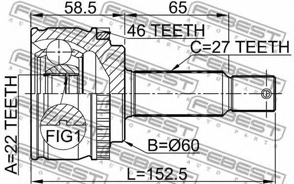 Febest CV joint – price 172 PLN