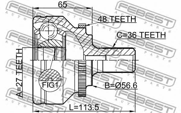 Купить Febest 2710V70A48 – отличная цена на 2407.PL!