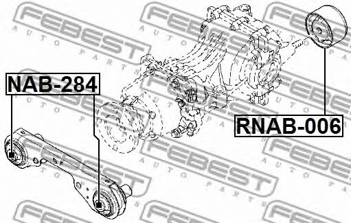 Silent block differential Febest RNAB-006