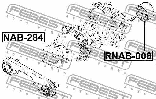 Febest Silent block differential – price 54 PLN