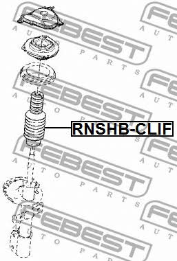 Front shock absorber boot Febest RNSHB-CLIF
