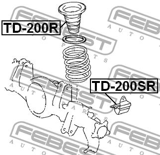 Febest Rear shock absorber bump – price 43 PLN