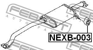 Подушка кріплення вихлопної системи Febest NEXB-003