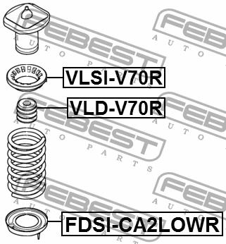 Febest Suspension spring plate rear – price 39 PLN