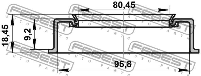Febest Front wheel hub oil seal – price 24 PLN