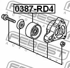 Idler roller Febest 0387-RD4