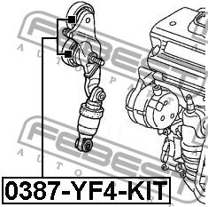 Febest V-ribbed belt tensioner (drive) roller – price 217 PLN