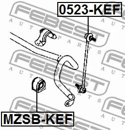 Febest Rod&#x2F;Strut, stabiliser – price 46 PLN