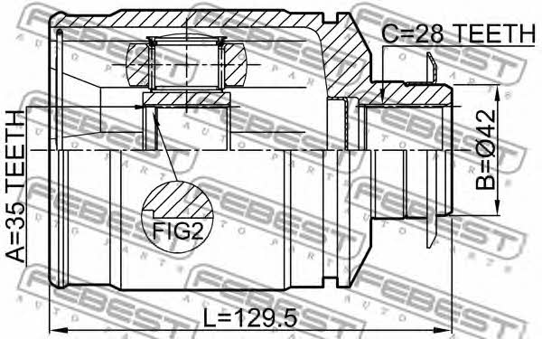 CV joint Febest 1211-CMRH