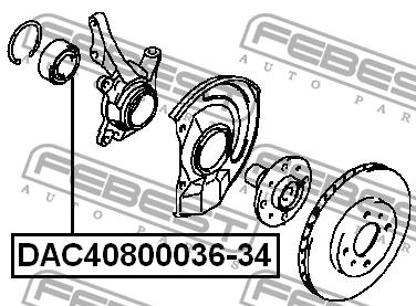 Febest Front wheel bearing – price [object Object] PLN