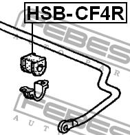 Febest Rear anti roll bar bush – price 11 PLN