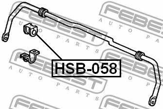 Stabilisatorbuchse hinten Febest HSB-058