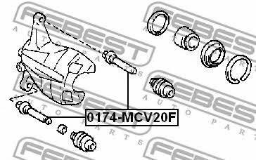 Bremssattelführung Febest 0174-MCV20F